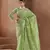 Light green woven silk saree with blouse