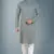 Silver embroidered pure georgette kurta-pajama
