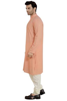 Pink embroidered pure georgette kurta-pajama 5