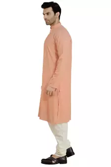Pink embroidered pure georgette kurta-pajama
