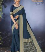 Art Silk Saree With Zari Border Work