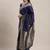 Navy Blue Banarasi Silk saree with blouse piece
