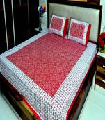 sanganeri printed double bedsheet
