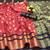 Red woven silk saree with blouse