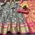 Grey woven silk saree with blouse