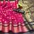 Pink woven silk saree with blouse