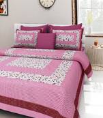sanganeri printed double bedsheet