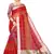 Red Woven Cotton Silk
 Saree With Blouse