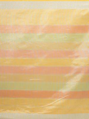 Yellow Woven Cotton Silk
 Saree With Blouse 5