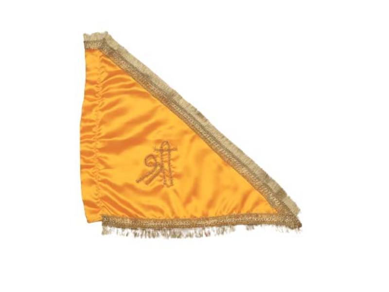 ROLIMOLI Yellow Shree Flag/jhanda outdoor Flag/small Size Jhanda/dhwaj for Temple Best for Religious Purpose ( 50cm)