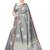 Grey woven cotton saree with blouse