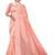 Peach woven cotton silk saree with blouse