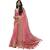 Pink printed pure cotton saree with blouse