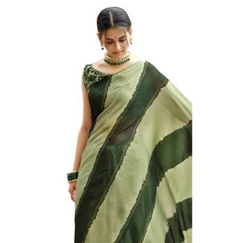 Pear printed pure chiffon saree with blouse 2