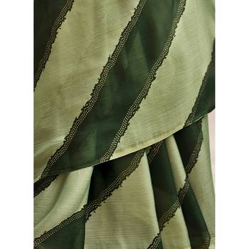 Pear printed pure chiffon saree with blouse 3
