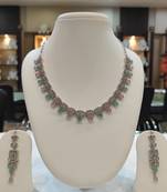Multicolor diamond necklaces