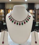 Multicolor diamond necklaces