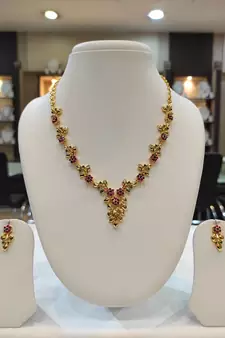 Multicolor diamond necklaces