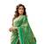 Light green printed pure chiffon saree with blouse