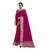 Magenta plain organza saree with blouse