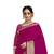 Magenta plain organza saree with blouse
