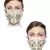 2 Multicolor 3-Ply Art Silk Embellished Fabric Fashion Mask