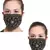 2 Black & Copper 3-Ply Reusable Art Silk Embroidered Fabric Fashion Mask