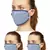 3 Blue & Silver 3-Ply Reusable Cotton Lurex Fabric Fashion Mask