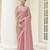 Baby Pink Color Georgette base Designer Saree with Thread & Sequins Work