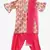 Floral Printed Kurta with Peplum Sleeves & Salwar