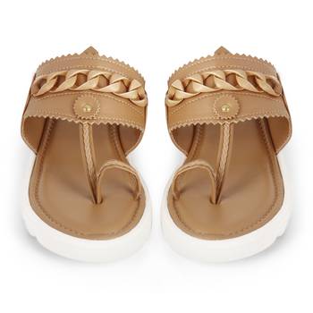 Nude Chain Confort Sole Kolhapuri 1