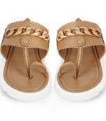 Nude Chain Confort Sole Kolhapuri