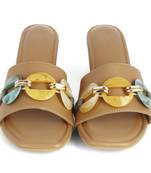 Chain Embellished Nude Heels