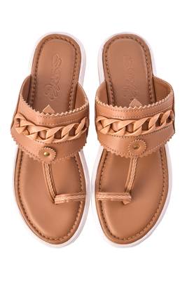 Nude Chain Confort Sole Kolhapuri 4