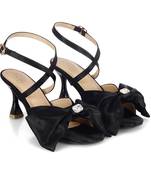 Black Satin Lexie 3-Inch Pencil Heels
