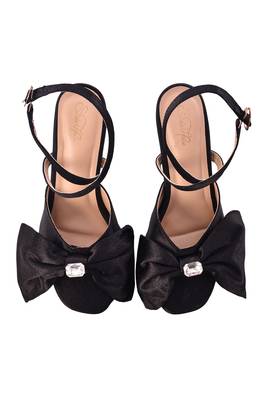 Black Satin Lexie 3-Inch Pencil Heels 4