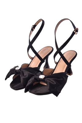 Black Satin Lexie 3-Inch Pencil Heels 5