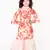 Flowery Print Pink Kurta with White Sharara & Dupatta