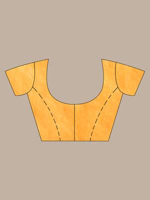 This is   Orange Blended Silk saree from Charukriti 5