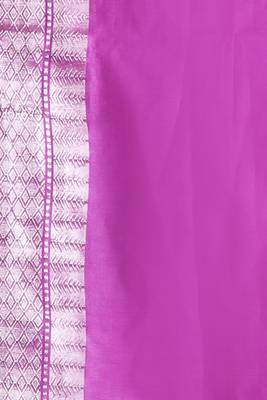 This is   Purple Blended Silk saree from Charukriti 4