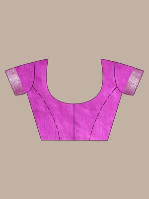 This is   Purple Blended Silk saree from Charukriti 5