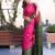This is   Pink Blended Silk saree with geomatric design from Charukriti
