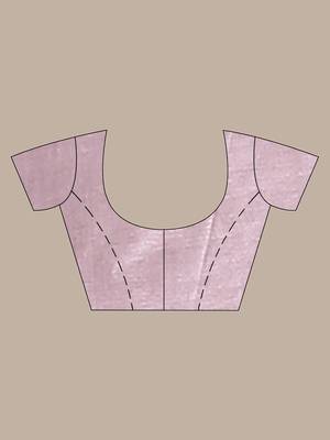 This is   Lavender Blended Cotton saree from Charukriti 5