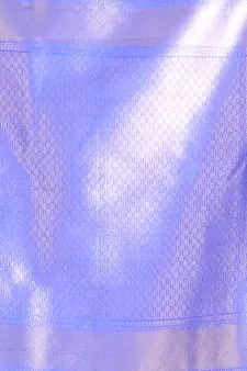 This is   Cobult Blue Brocade Silk with traditional motiff from Charukriti