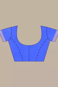 This is   Cobult Blue Brocade Silk with traditional motiff from Charukriti