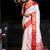 This is   White Blended Silk saree with box design from Charukriti