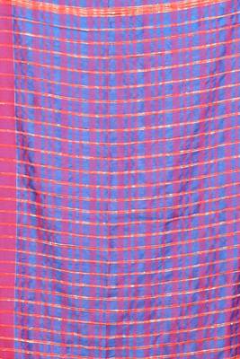 This is   Beige and Red Cotton textured design handwoven saree from Charukriti 4