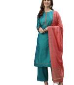 Rama Embroidary Lace Tafetta Kurta Set