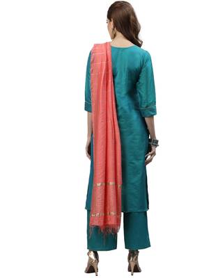 Rama Embroidary Lace Tafetta Kurta Set 4