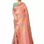 Peach Woven Silk Blend Saree With Blouse